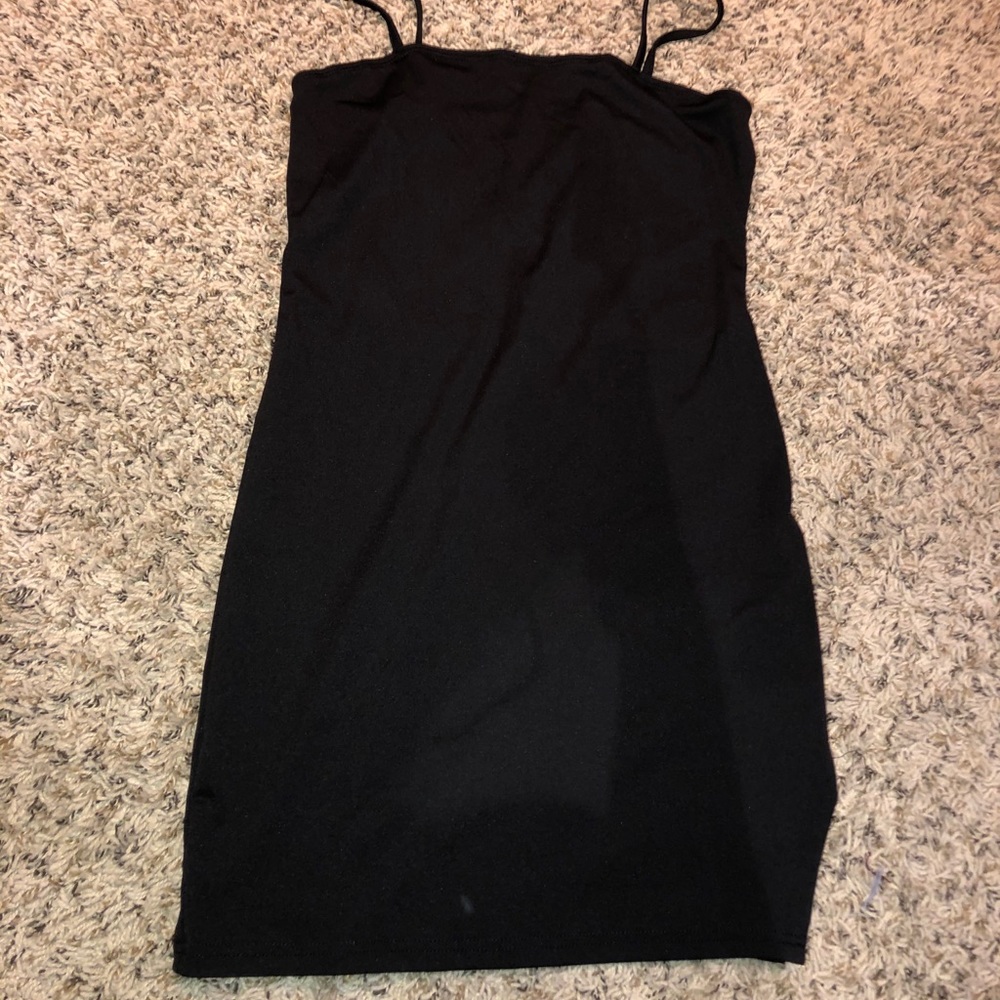 Black mini dress